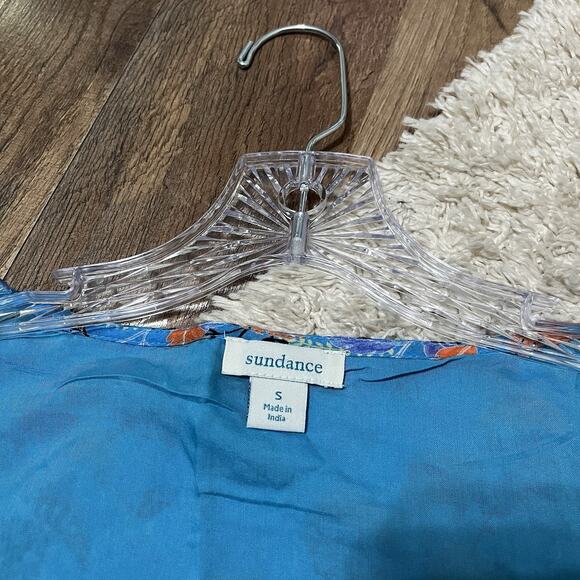 Sundance Boho Chic Floral Ruffle Front Sleeveless Cascading Dreams Midi Dress - Picture 4 of 6